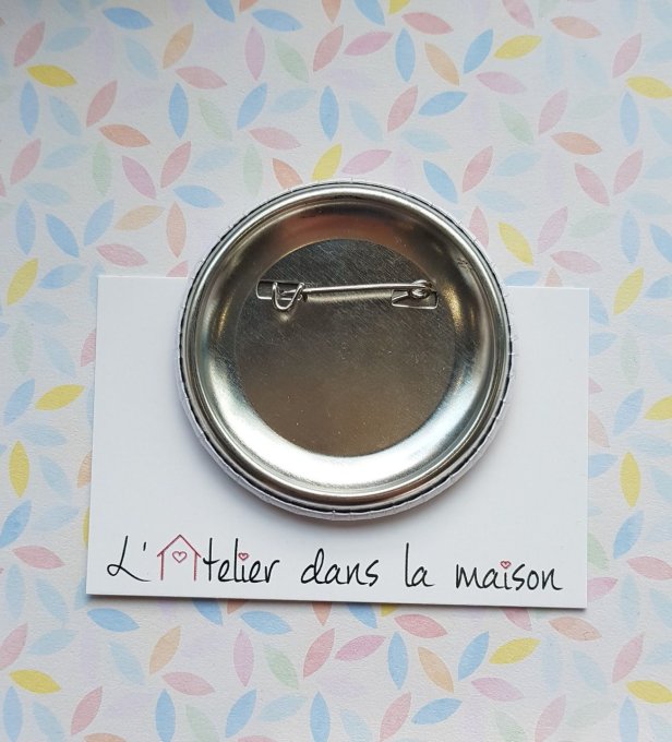 Badge métier et prénom chat 58mm  magnet ou miroir  