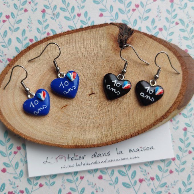 boucles d'oreilles conscrites 10 ans