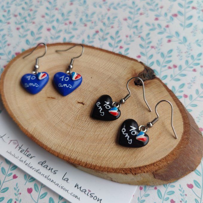 boucles d'oreilles coeurs conscrites