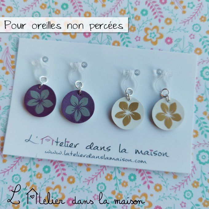 boucles sans trous enfant fleur