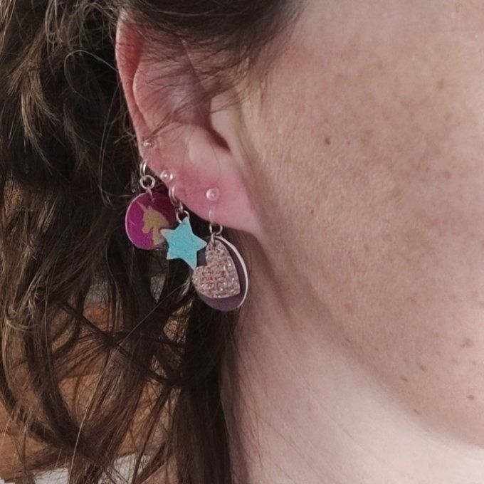 exemple de boucles sans trous pour oreilles non percées