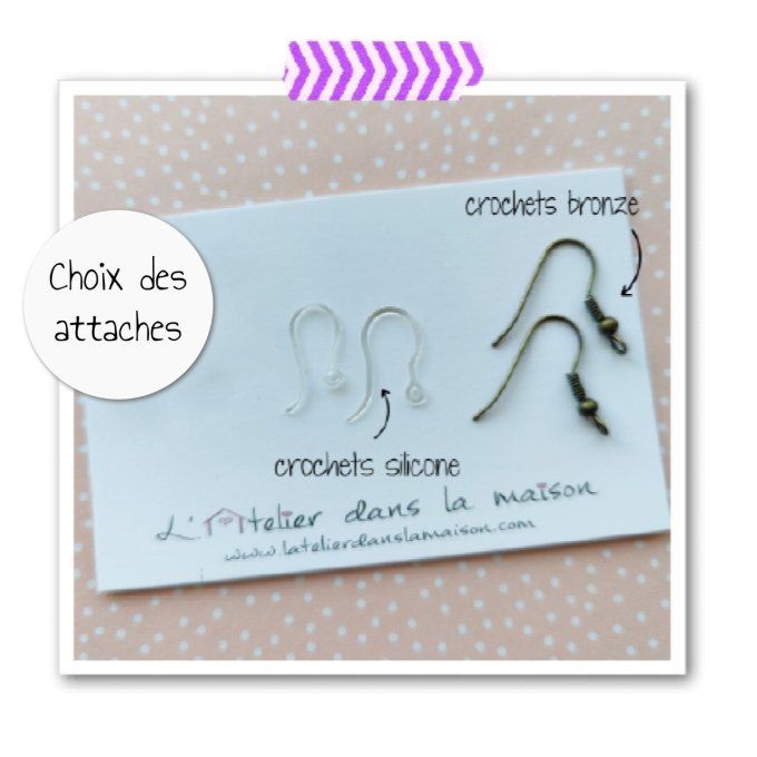 Boucles d'oreilles en simili cuir automne