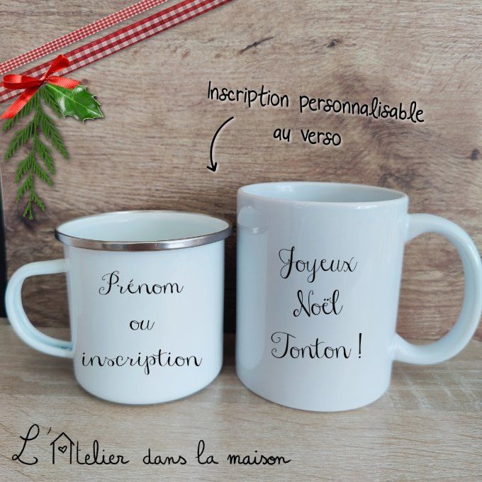 Tasses émaillée ou céramique gnome de noël