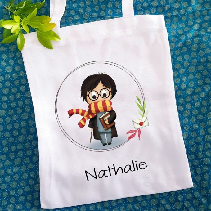 sac Tote bag inspiration Harry Potter prénom