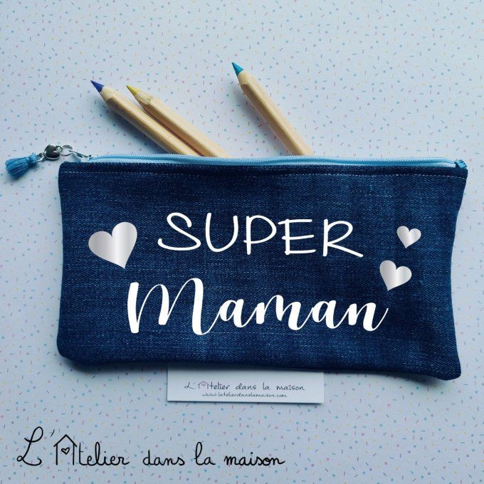 trousse super maman upcycling