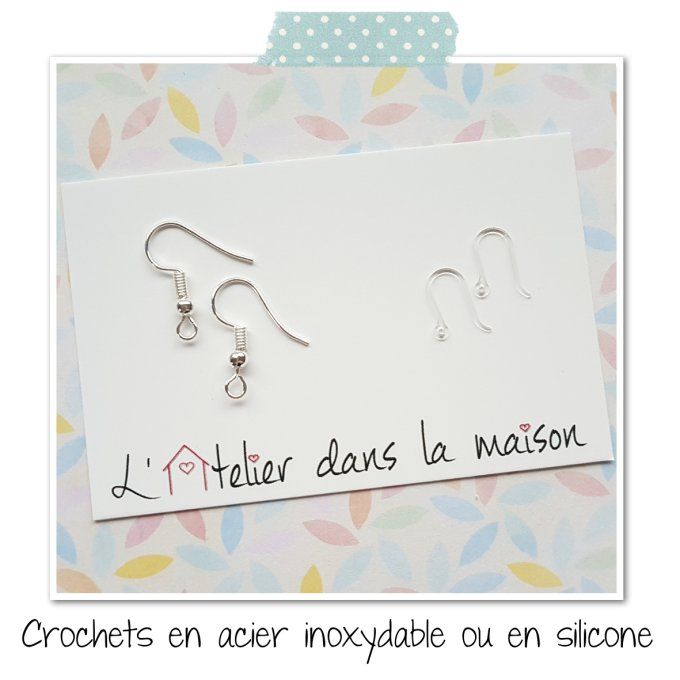 boucles d'oreilles halloween crochets acier inoxydable ou silicone zéro allergie